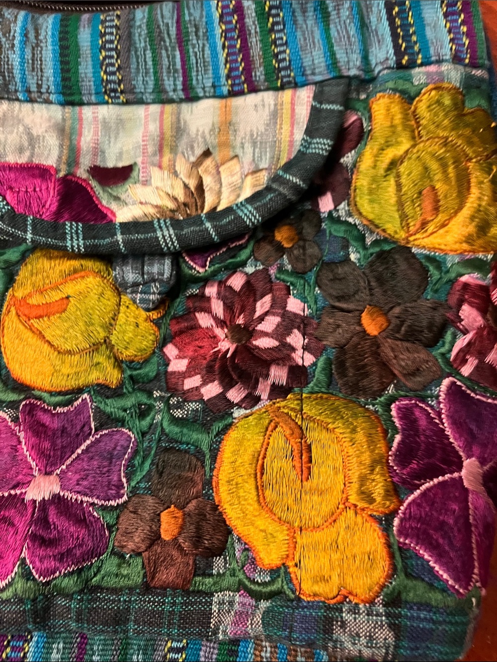 Mexican Hippie Boho Embroidered Tapestry Hobo Shoulder Bag NWOT - Picture 4 of 7